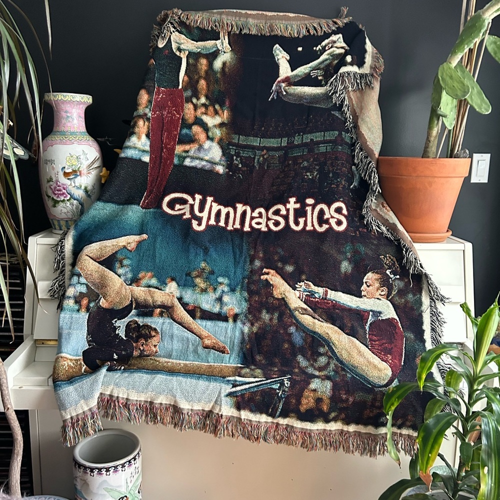 Gymnastics Tapestry Throw Blanket 64"x100”